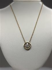 18' Diamond Necklace 4 Diamonds .16 Carat T.W. 10K Yellow Gold 2g
